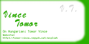 vince tomor business card